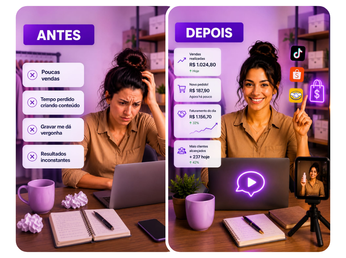 Comparação de antes e depois usando inteligência artificial